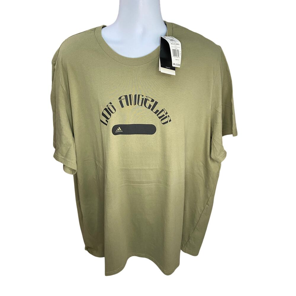 Adidas T-Shirt – Los Angeles Graphic – Khaki – Size 2XL – Streetwear Casual